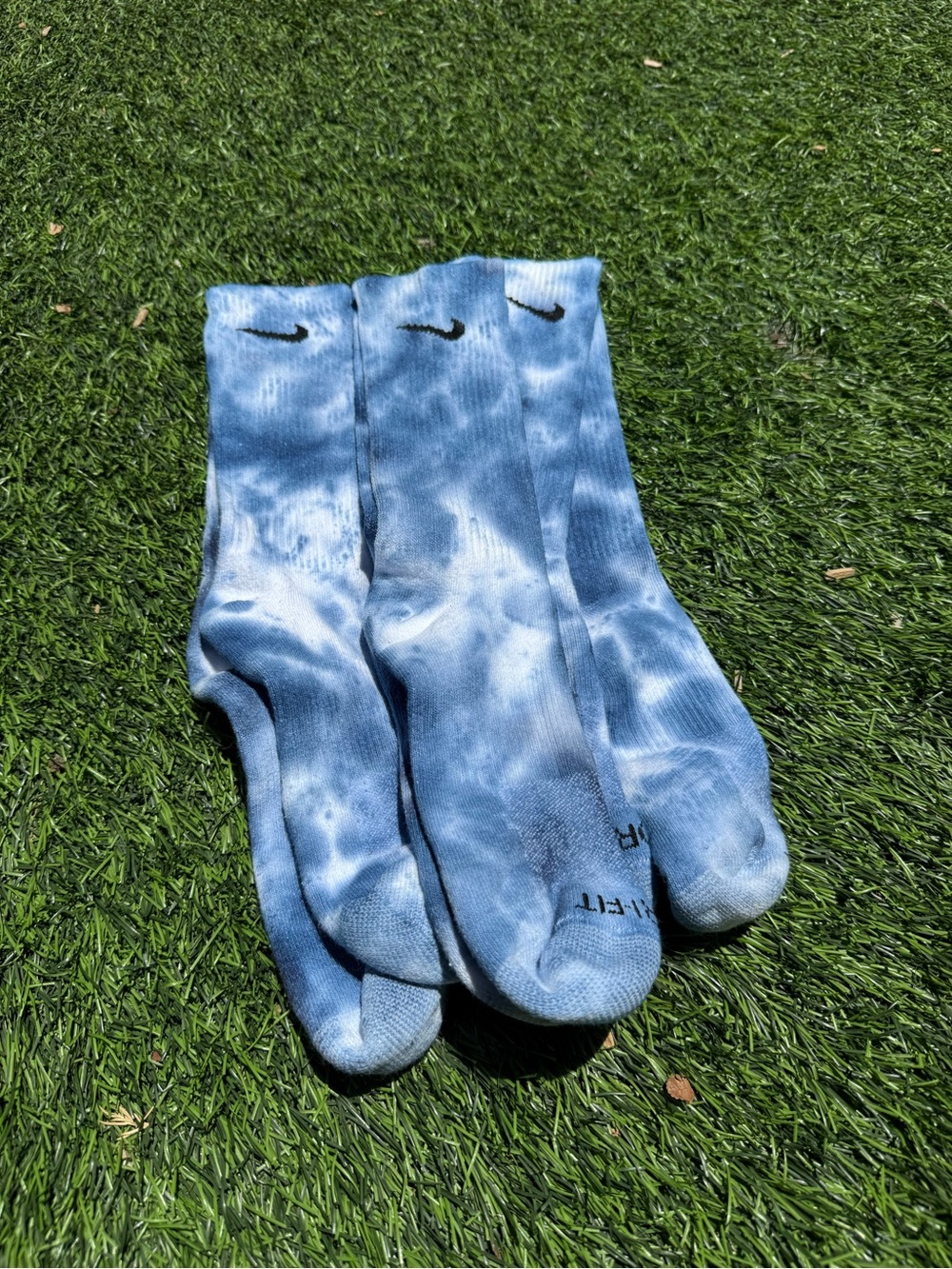 Nike Custom Blue Cloud Wash Tie-Dye Socks 💙